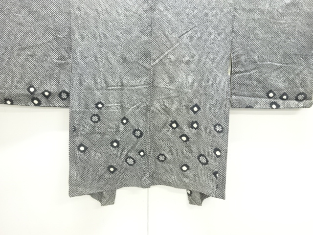 JAPANESE KIMONO / ANTIQUE HAORI / SILK / ALL SHIBORI / ABSTRACT PATTERN